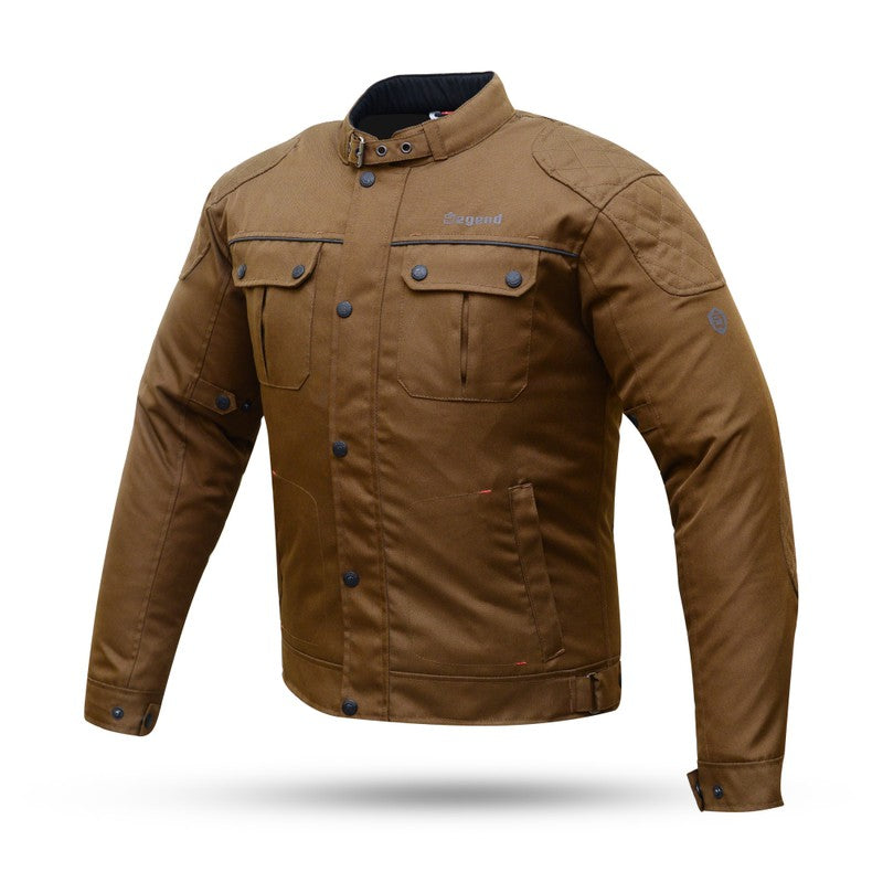 Chaqueta moto Degend London Marrón - URA Moto