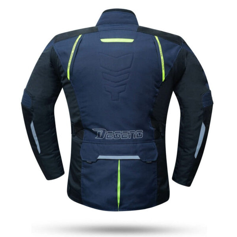 Chaqueta moto Degend Sahara Azul-Negra - URA Moto
