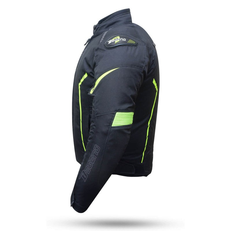 Chaqueta moto Degend Tech Negra-Fluor - URA Moto