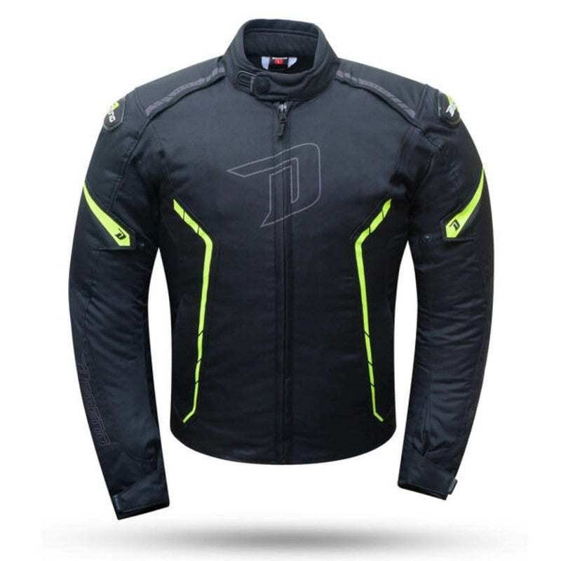 Chaqueta moto Degend Tech Negra-Fluor - URA Moto