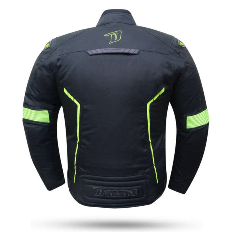 Chaqueta moto Degend Tech Negra-Fluor - URA Moto