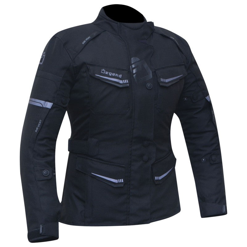 Chaqueta moto mujer Travel Negra Degend - URA Moto