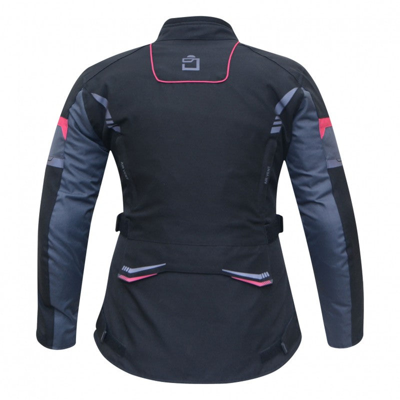 Chaqueta moto mujer Travel Negra-Gris-Violeta Degend - URA Moto