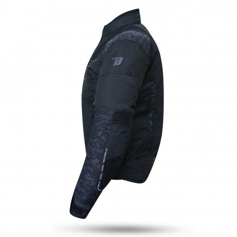 Chaqueta moto verano Breeze Negra-Camuflage - URA Moto