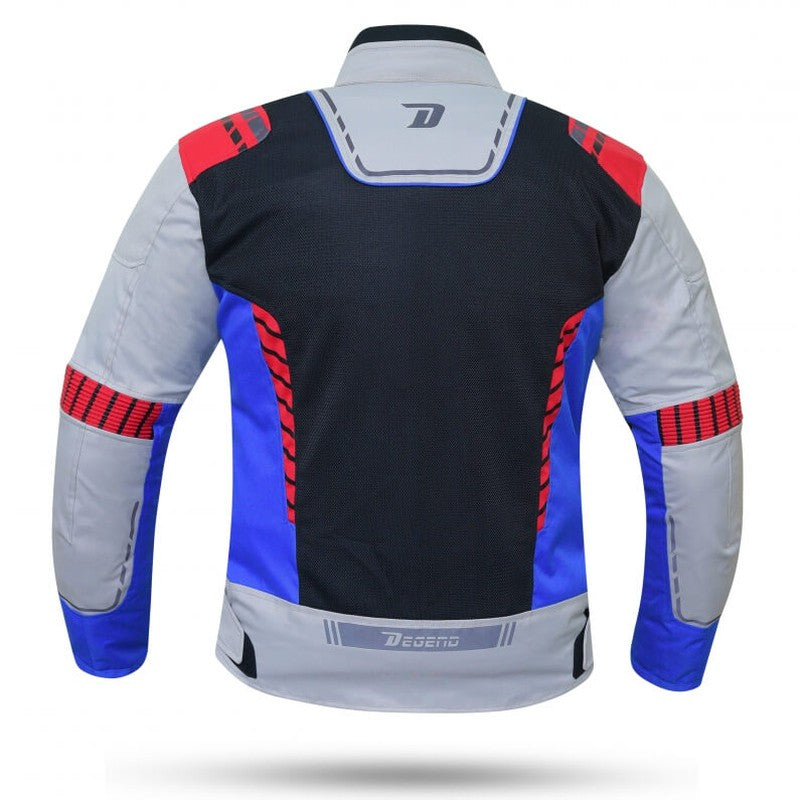 Chaqueta moto verano Degend Breeze Ice-Negro-Rojo-Azul - URA Moto