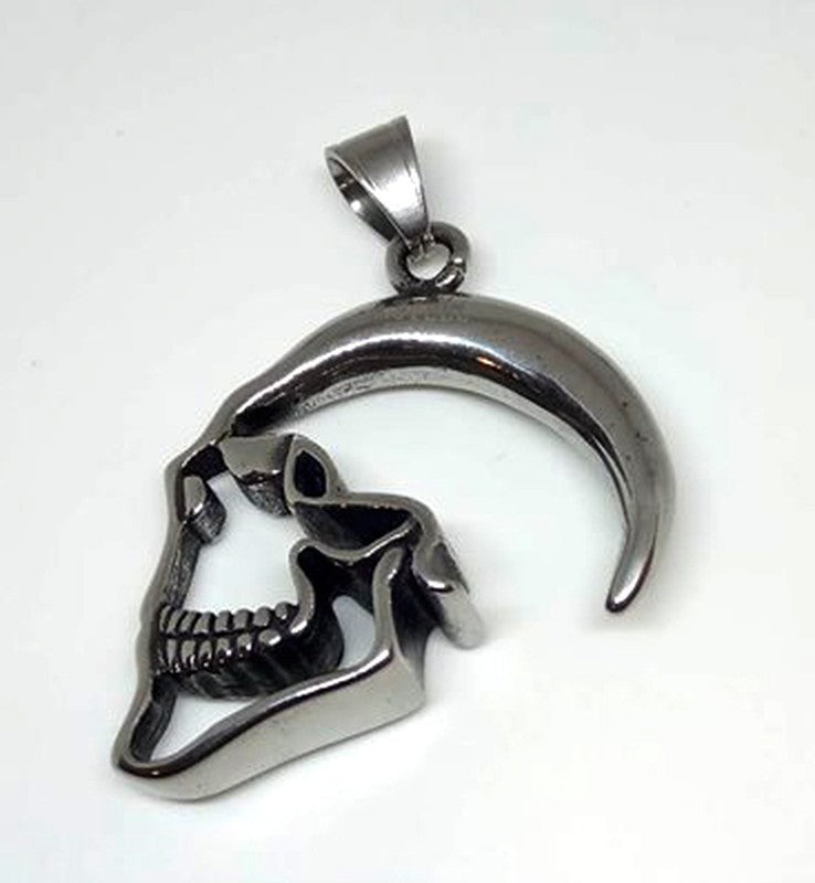Colgante acero Calavera perfil - URA Moto