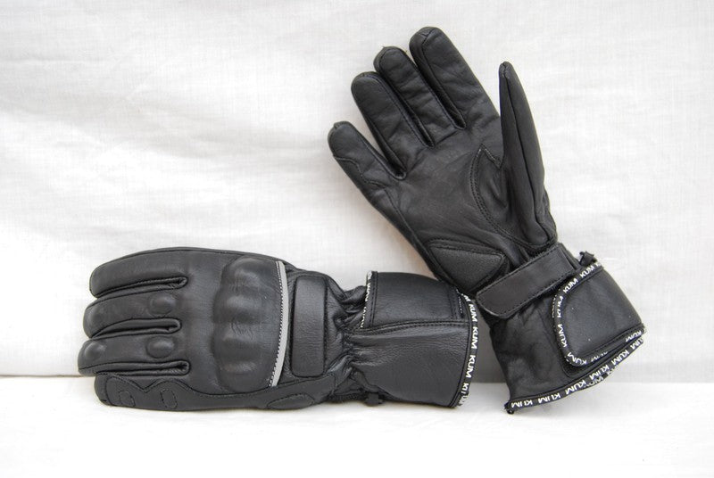 Guante moto invierno piel negro Ainsa - URA Moto