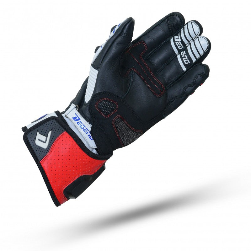 Guante moto verano Degend GP-2 Rojo-Negro-Azul - URA Moto