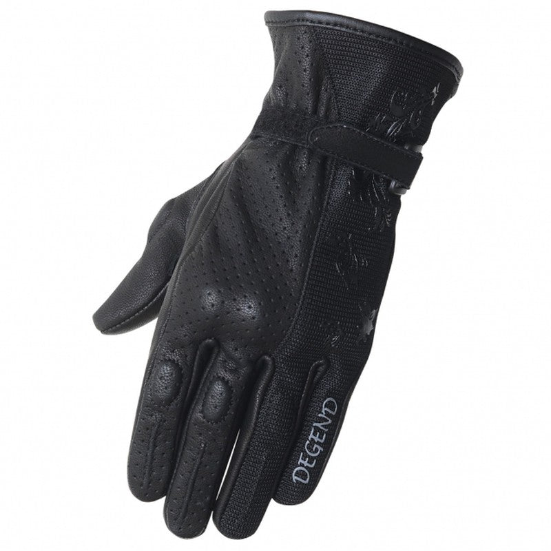 Guante moto verano mujer Butterfly Lady Negro Degend - URA Moto