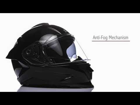 Casco moto SMK Integral (Fibra de carbono DUAL) Titan Blanco Brillo (GL100)