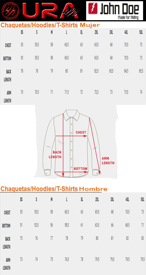 Camisa John Doe Motoshirt XTM© Mujer Negro/Rojo - URA Moto