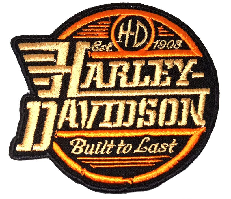 mañana Tamano relativo Absurdo ✗Parche Bordado Marca Harley Davidson Built to Last – URA Moto