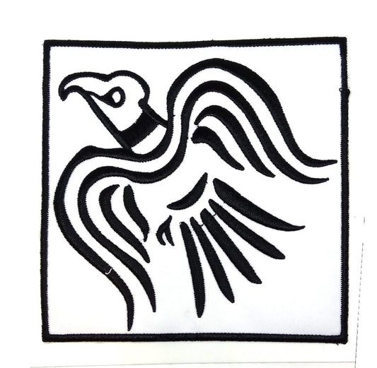 Parche Bordado Mitología Nórdica Cuervo de Odín - URA Moto