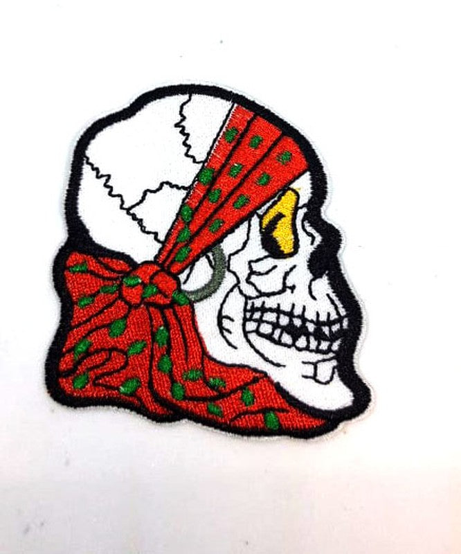 Parche Bordado Calavera Pañuelo - URA Moto
