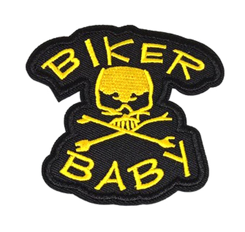 Parche Bordado Biker Baby Amarillo - URA Moto