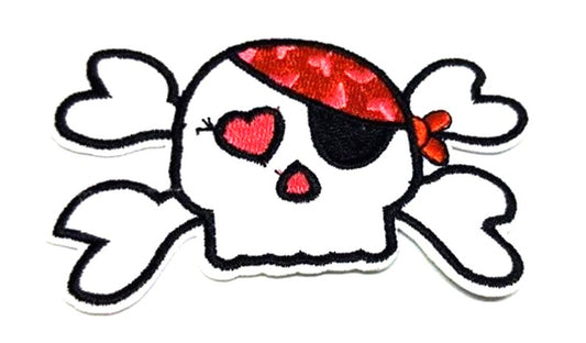Parche Bordado Calavera pirata (Infantil) - URA Moto