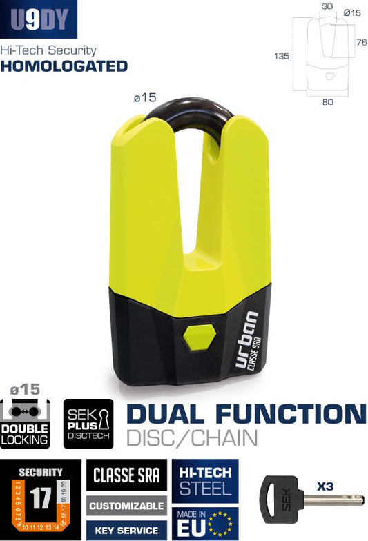 Antirrobo Moto Urban U9DY - URA Moto