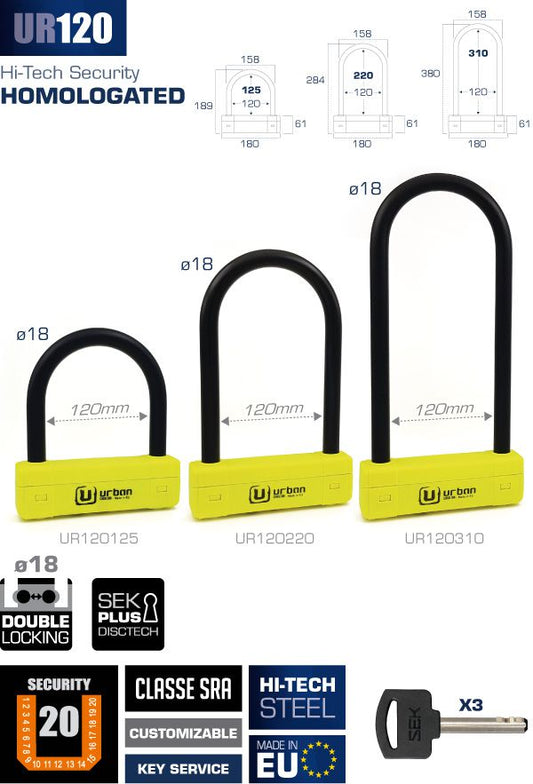 Antirrobo Moto Urban  U UR120125 - URA Moto