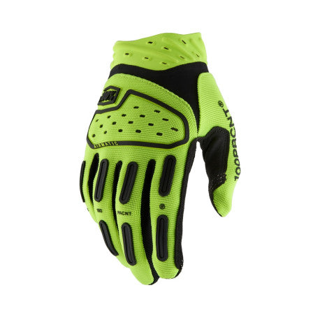 Guantes 100% Airmatic 2 Amarillo Fluor - Protección MX/Enduro Ventilada - URA Moto