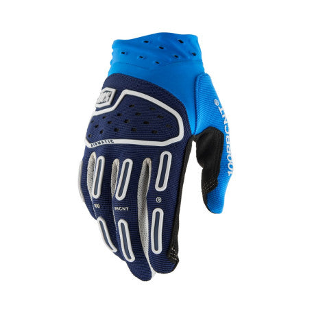 Guantes 100% Airmatic 2 Azul - Protección MX/Enduro Ventilada - URA Moto