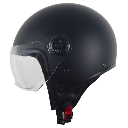 Casco Moto Abierto Jet Vito Loreto  Negro Mate - URA Moto