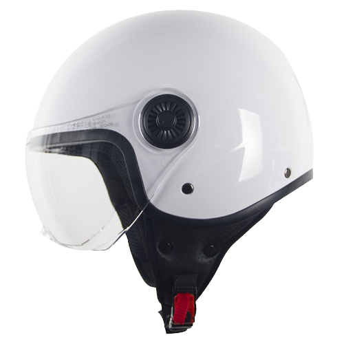 Casco Moto Abierto Jet Vito Loreto  Blanco Brillante - URA Moto