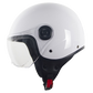 Casco Moto Abierto Jet Vito Loreto  Blanco Brillante - URA Moto