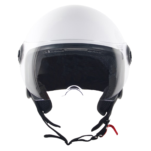Casco Moto Abierto Jet Vito Loreto  Blanco Brillante - URA Moto