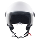 Casco Moto Abierto Jet Vito Loreto  Blanco Brillante - URA Moto