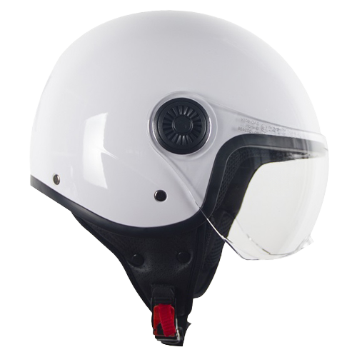 Casco Moto Abierto Jet Vito Loreto  Blanco Brillante - URA Moto