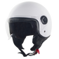 Casco Moto Abierto Jet Vito Loreto  Blanco Brillante - URA Moto