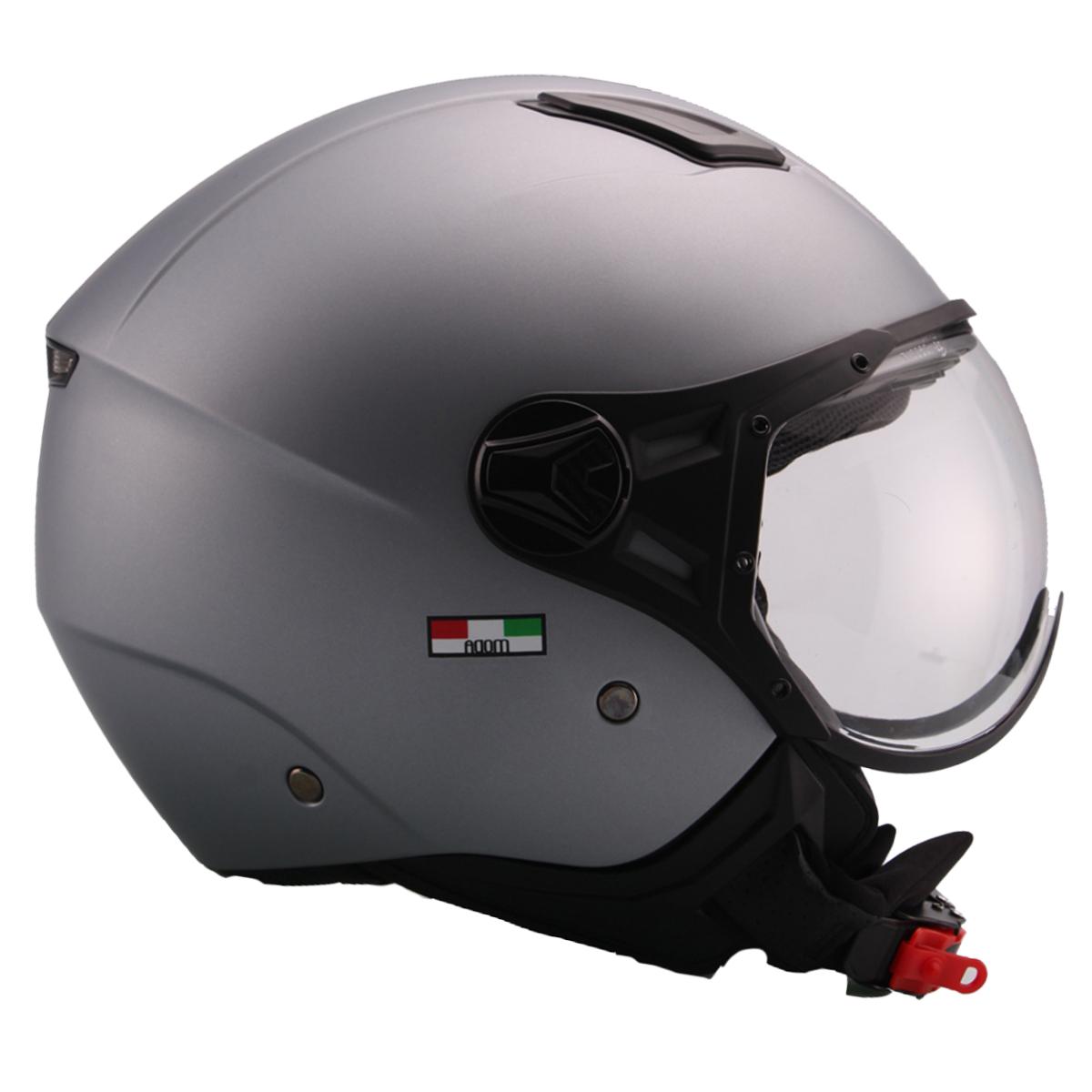 Casco Moto Abierto Jet Vito Moda Gris Mate - URA Moto