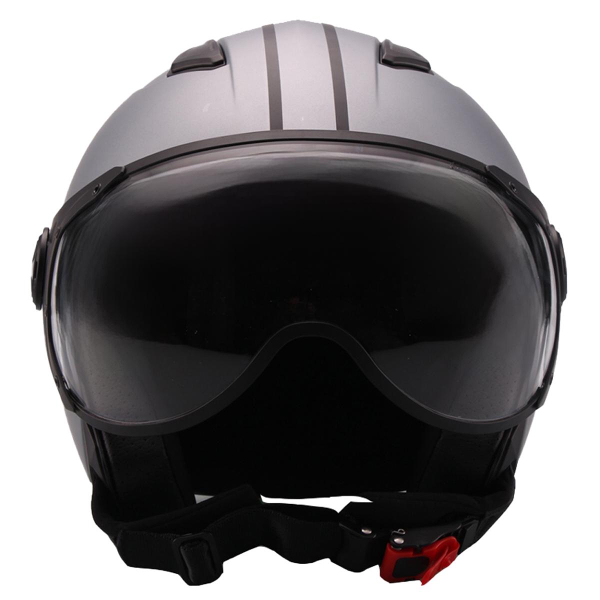 Casco Moto Abierto Jet Vito Moda Gris Mate - URA Moto