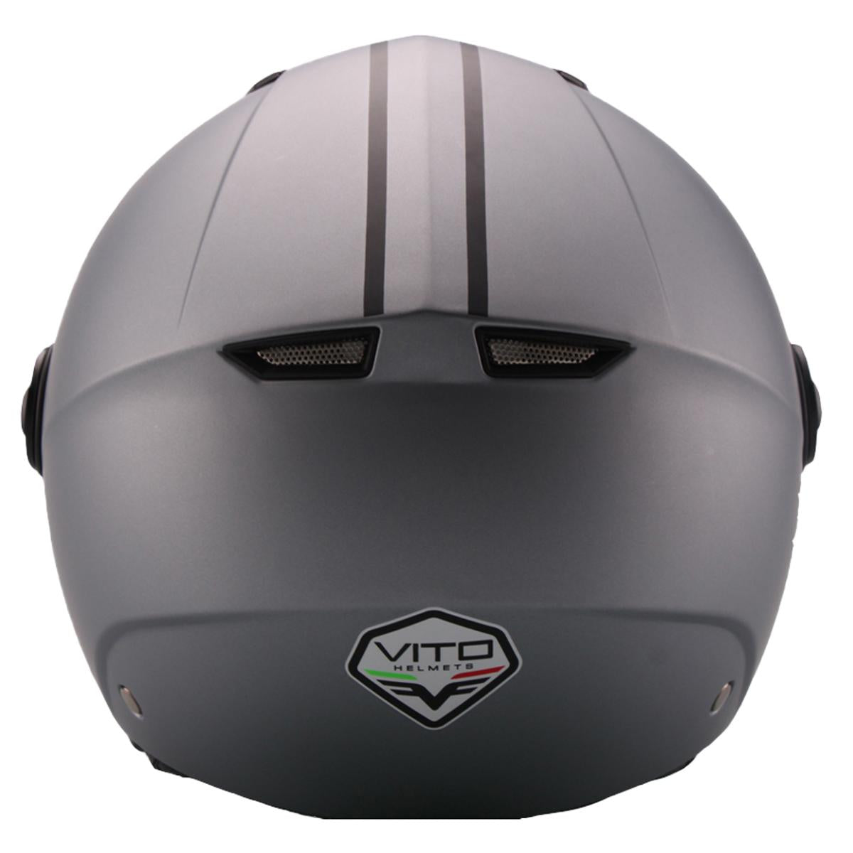 Casco Moto Abierto Jet Vito Moda Gris Mate - URA Moto