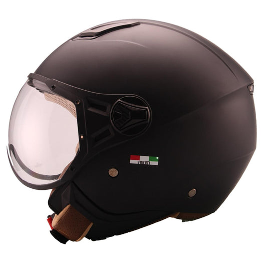 Casco Moto Abierto Jet Vito Moda Negro Mate - URA Moto