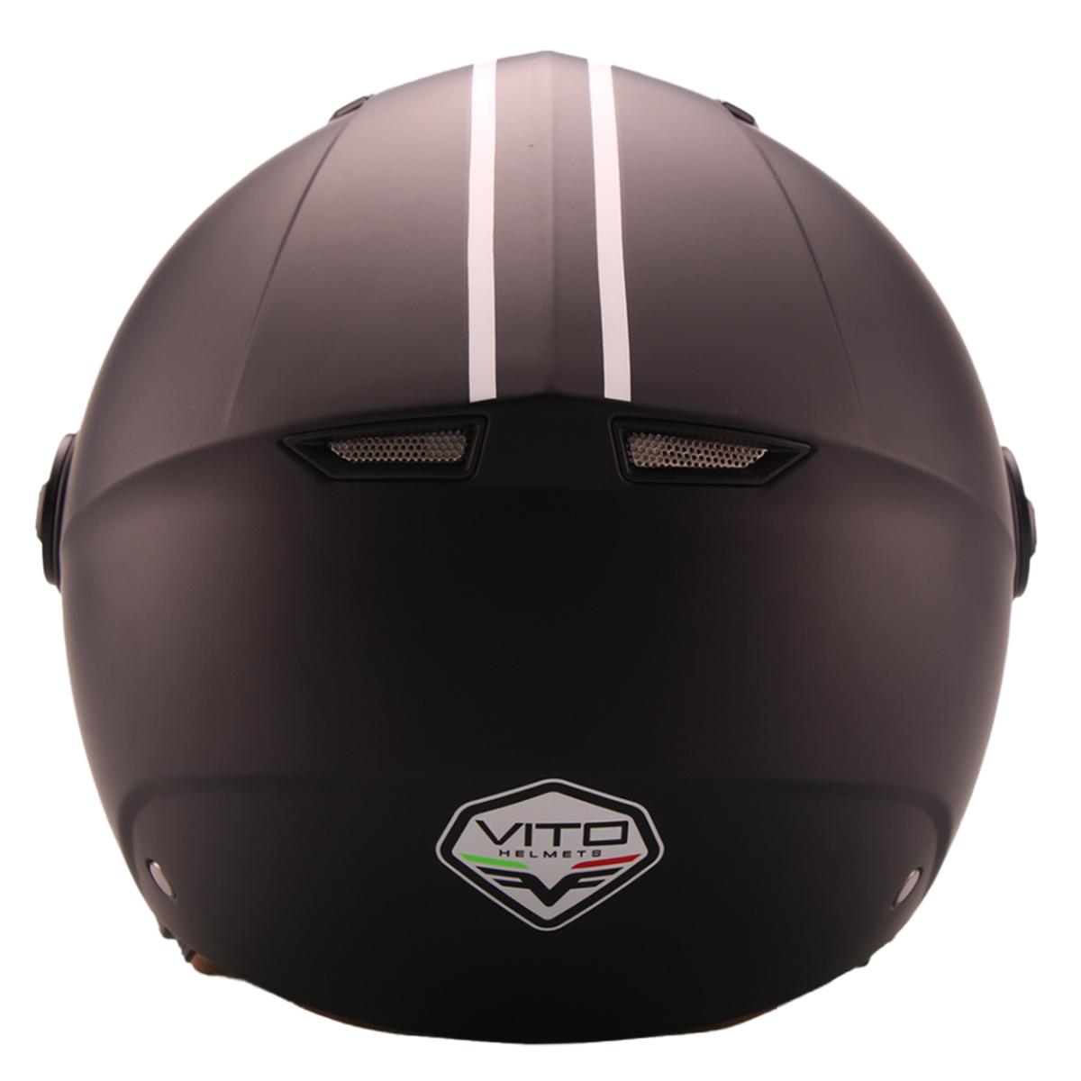 Casco Moto Abierto Jet Vito Moda Negro Mate - URA Moto