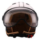 Casco Moto Abierto Jet Vito Moda Blanco Brillante - URA Moto
