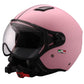Casco Moto Abierto Jet Vito Moda Rosa Mate - URA Moto