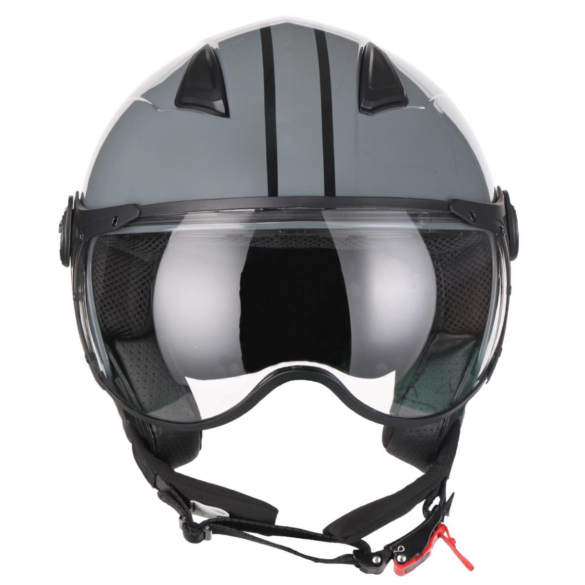 Casco Moto Abierto Jet Vito Moda Gris Nardo - URA Moto