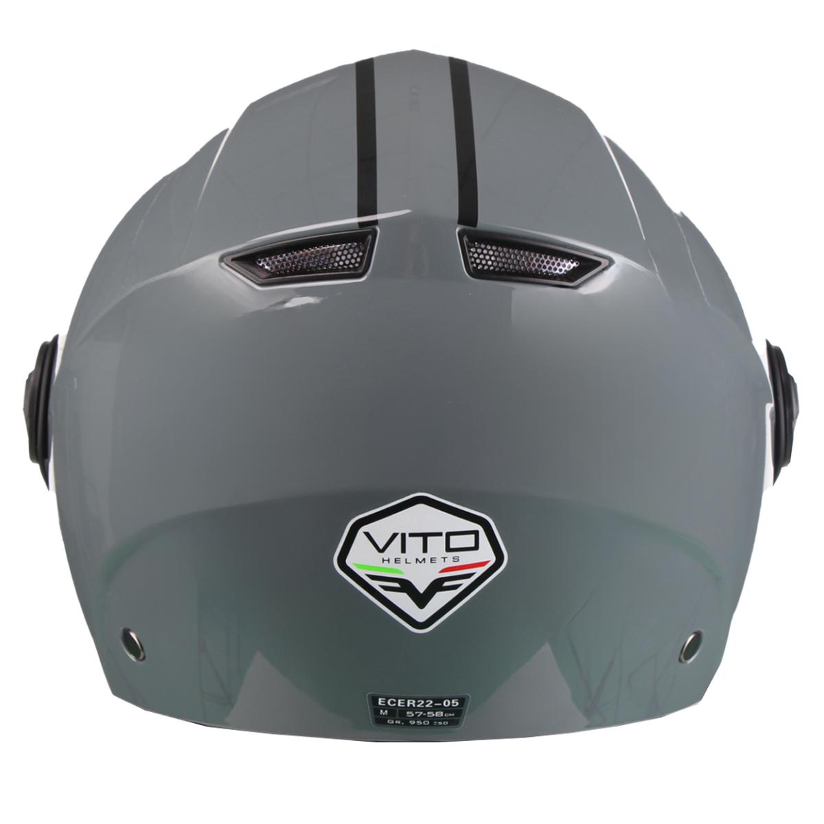 Casco Moto Abierto Jet Vito Moda Gris Nardo - URA Moto