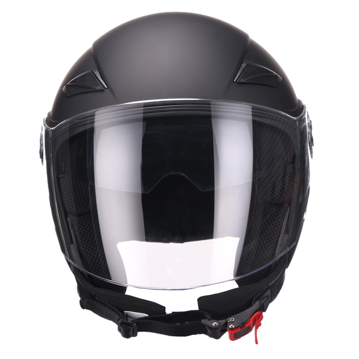 Casco Moto Abierto Jet Vito Amaro Negro Mate - URA Moto