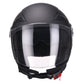 Casco Moto Abierto Jet Vito Amaro Negro Mate - URA Moto