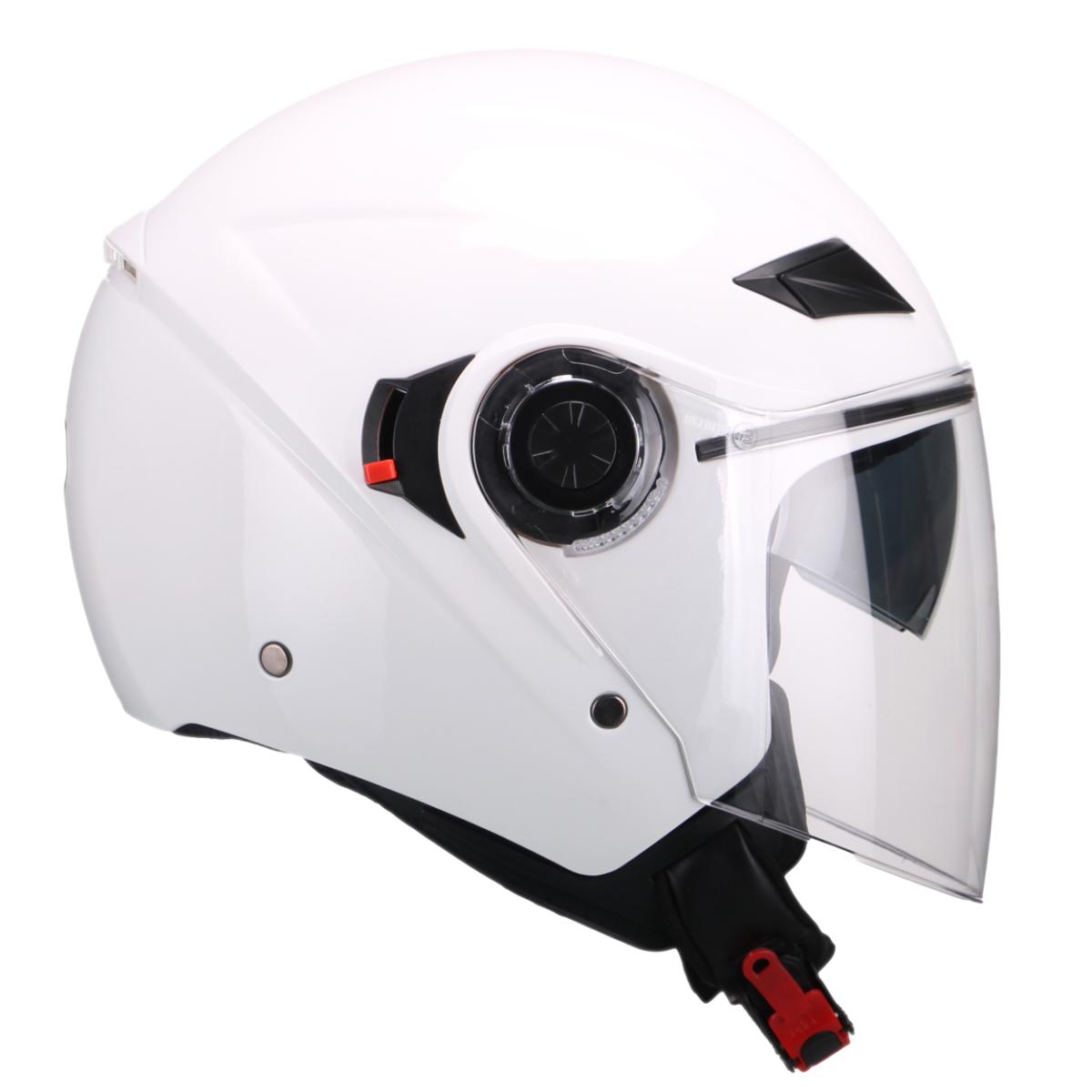 Casco Moto Abierto Jet Vito Amaro Blanco Brillante - URA Moto