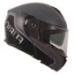 Casco Moto Modular Vito Furio Negro Negro-Rojo Mate - URA Moto
