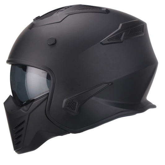 Casco Moto Jet/Integral Vito Bruzano Negro Mate - URA Moto