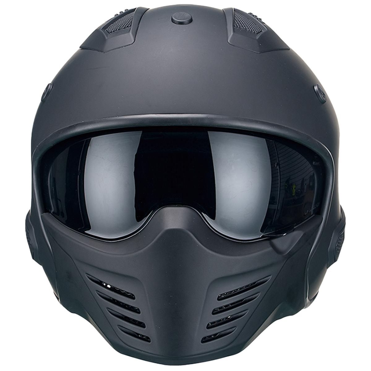 Casco Moto Jet/Integral Vito Bruzano Negro Mate - URA Moto