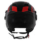 Casco Moto Abierto Jet Vito Isola Negro/Rojo Brillante - URA Moto