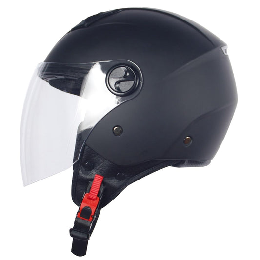 Casco Moto Abierto Jet Vito Bravo Negro Mate - URA Moto