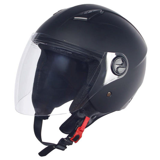 Casco Moto Abierto Jet Vito Bravo Negro Mate - URA Moto