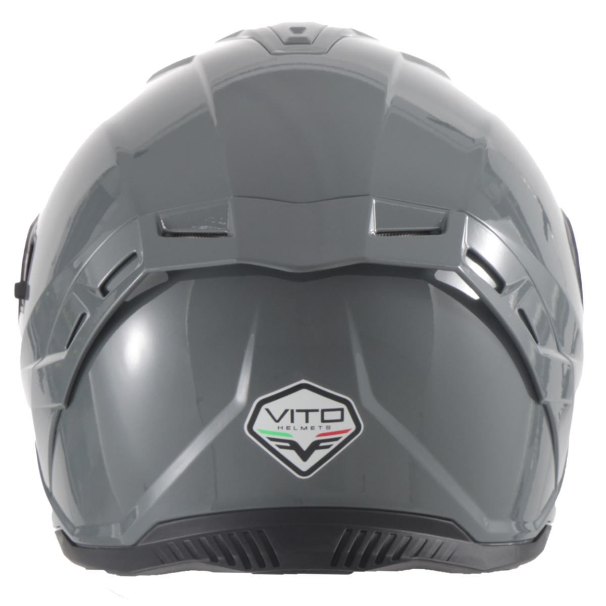 Casco Moto Integral Vito Presto Visera Solar Nardo Gris - URA Moto